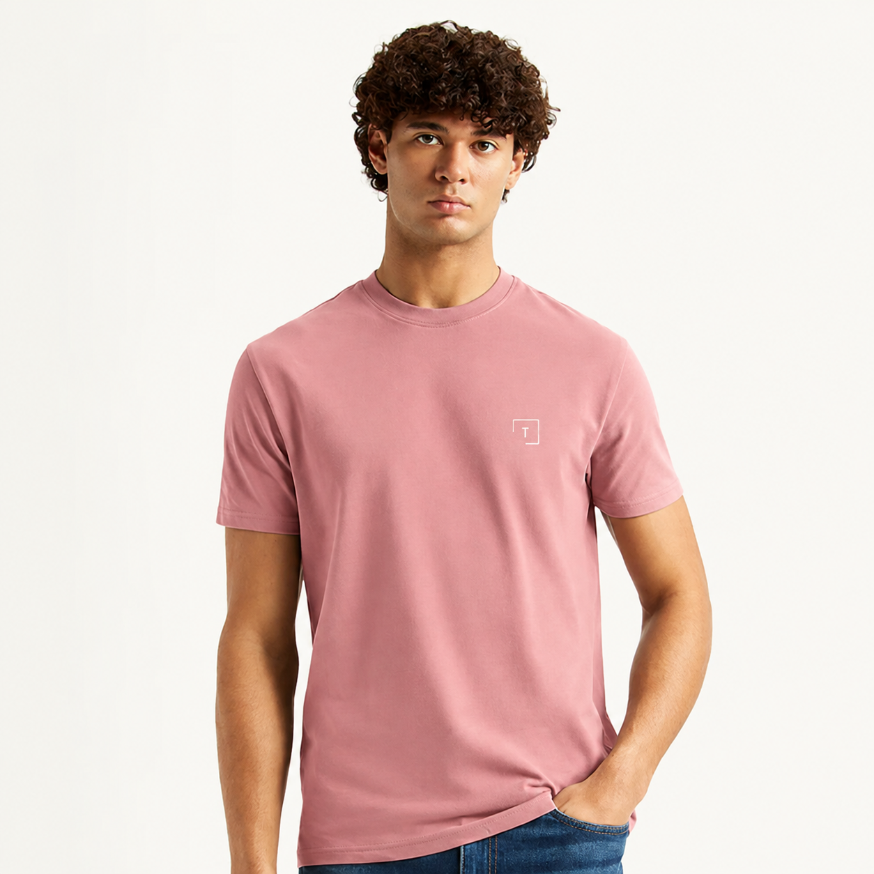 Men's Solid Crew Neck T-shirt