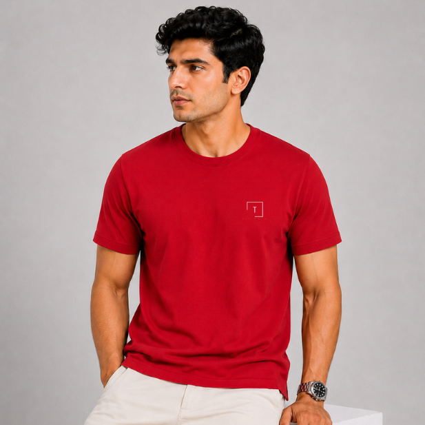 Men's Solid Crew Neck T-shirt